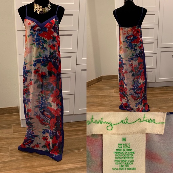 Anthropologie Dresses & Skirts - Anthropology summer sheer printed maxi  dress